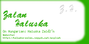 zalan haluska business card